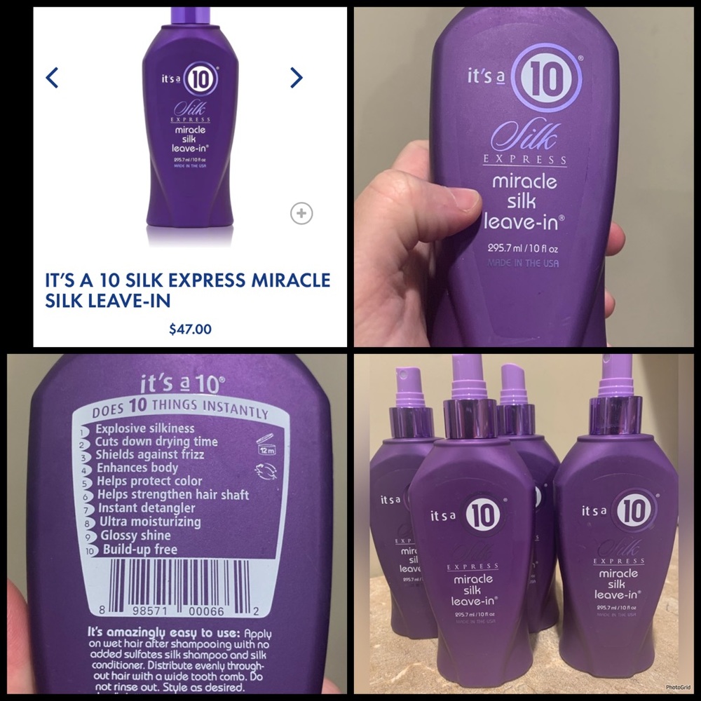 BRAND NEW (3) 10 OZ HUGE SILK EXPRESS ITS A 10 LEAVE IN CONDITIONER FROM ULTA